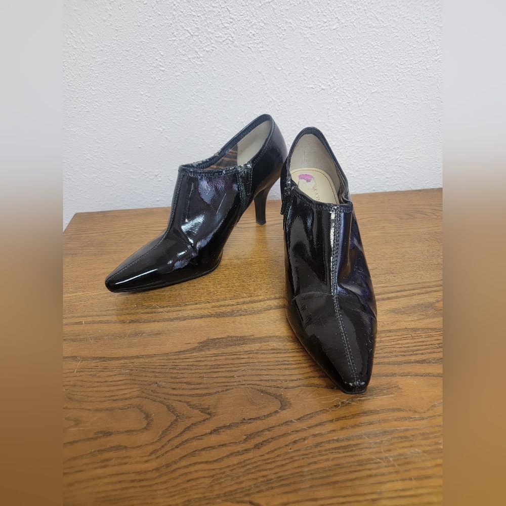 #4 Anne Klein AK iFlex Black Zip-Up Stiletto Heel Booties 8.5M